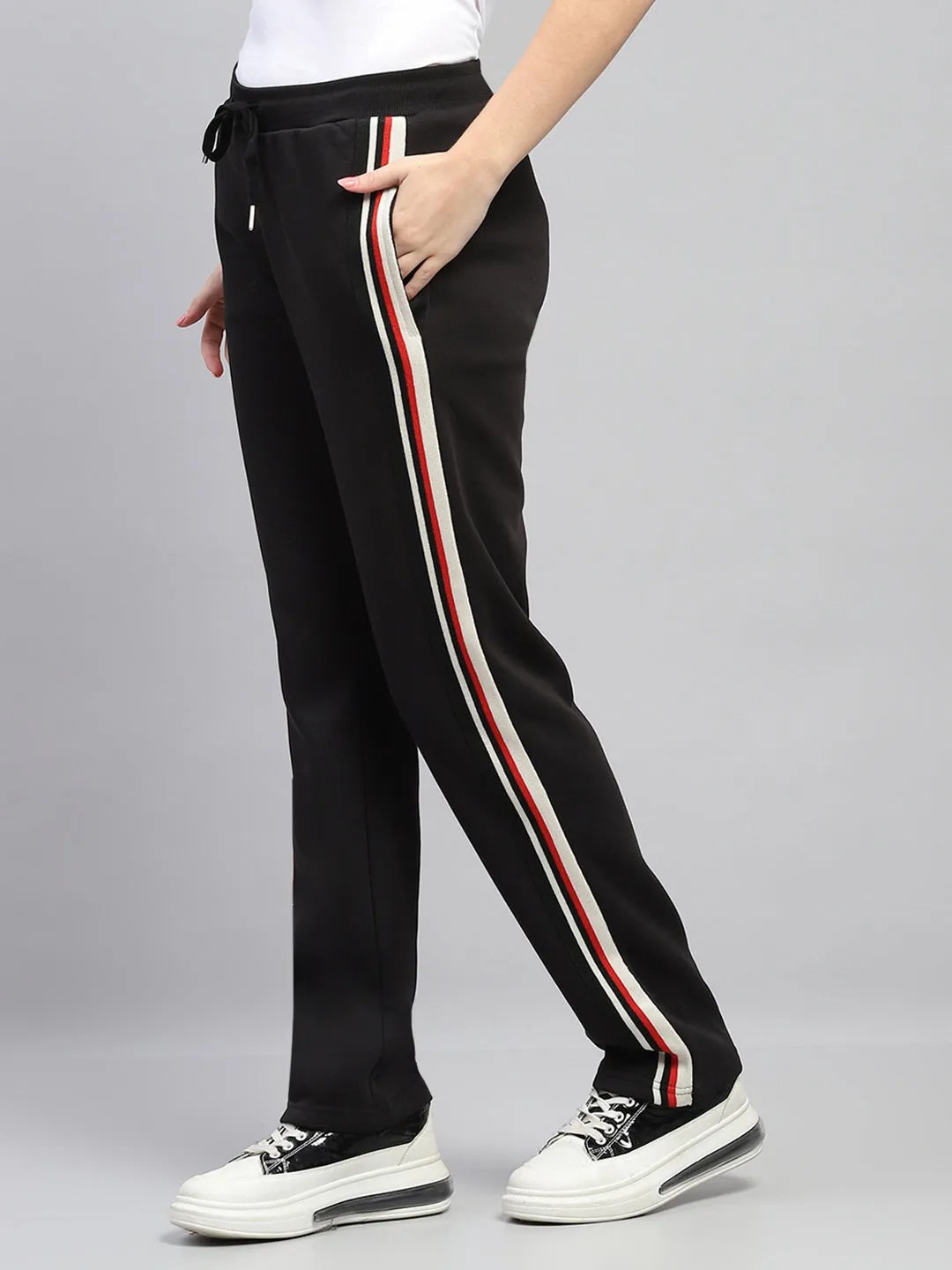 Women Black Solid Regular Fit Lower sold by Monte Carlo product image thumbnail 3