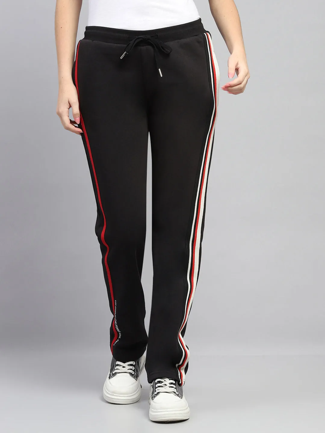 Women Black Solid Regular Fit Lower sold by Monte Carlo