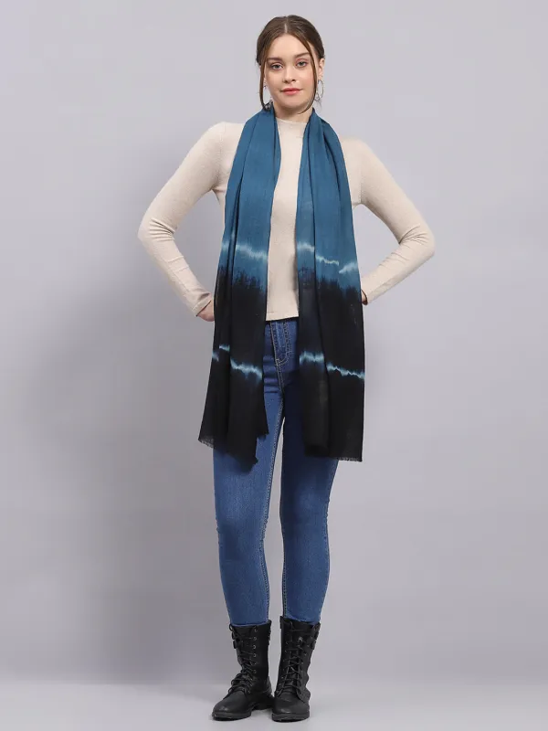 Women Blue Solid Stole sold by Monte Carlo