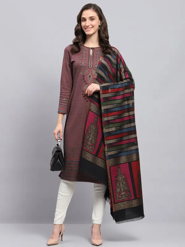 Women Multicolor Self Design Shawl sold by Monte Carlo