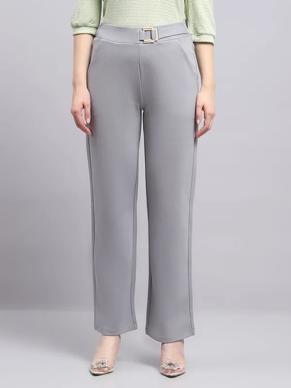 Women Grey Solid Regular Fit Jegging sold by Monte Carlo