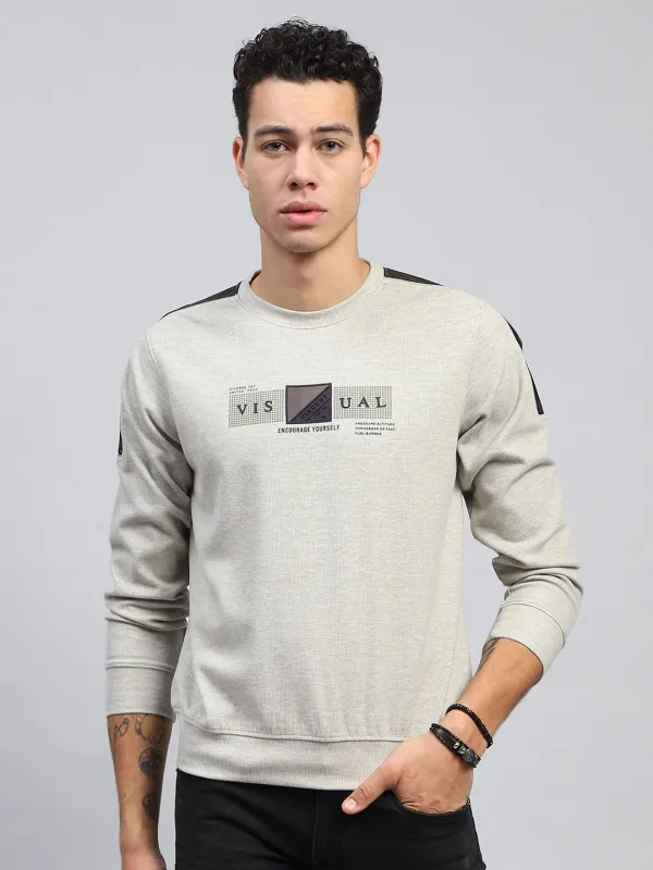 Men Green Printed Round Neck Full Sleeve Sweatshirt sold by Monte Carlo