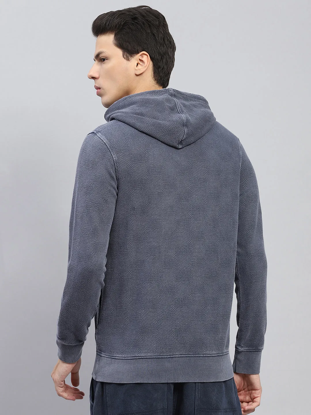 Men Grey Printed Hooded Full Sleeve Winter T-Shirt sold by Monte Carlo product image thumbnail 5