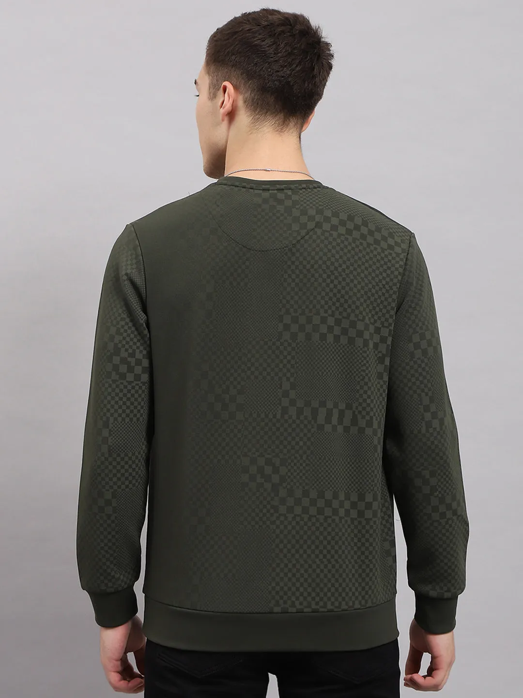 Men Green Printed Round Neck Full Sleeve T-Shirt sold by Monte Carlo product image thumbnail 5