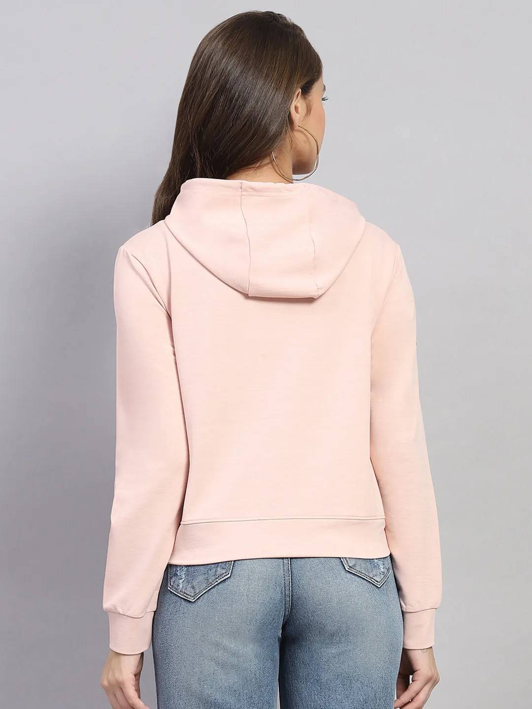 Rock.it Women Peach Printed Hooded Full Sleeve Sweatshirt sold by Monte Carlo product image thumbnail 5
