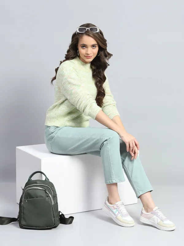 Women Sea Green Solid Slim Fit Denim sold by Monte Carlo