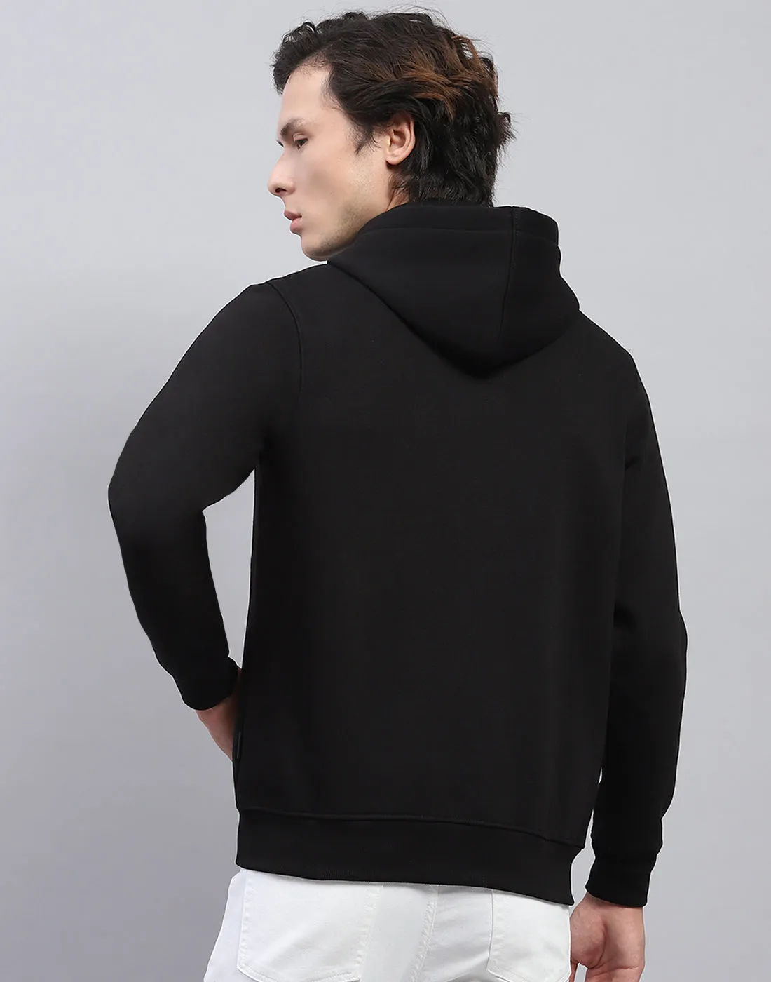 Rock.it Men Black Solid Hooded Full Sleeve Sweatshirt sold by Monte Carlo product image thumbnail 5