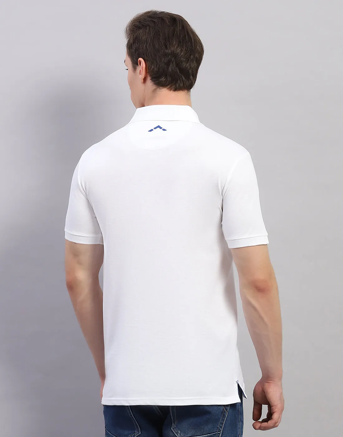 Rock.it Men White Solid Polo Collar Half Sleeve T-Shirt sold by Monte Carlo product image thumbnail 5