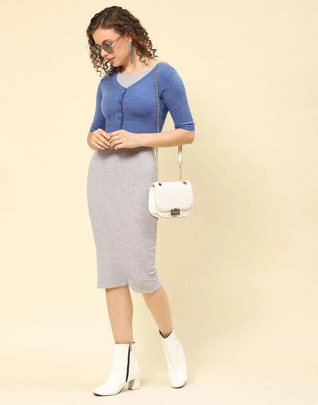 Women Blue Solid V Neck Half Sleeve Blouse sold by Monte Carlo