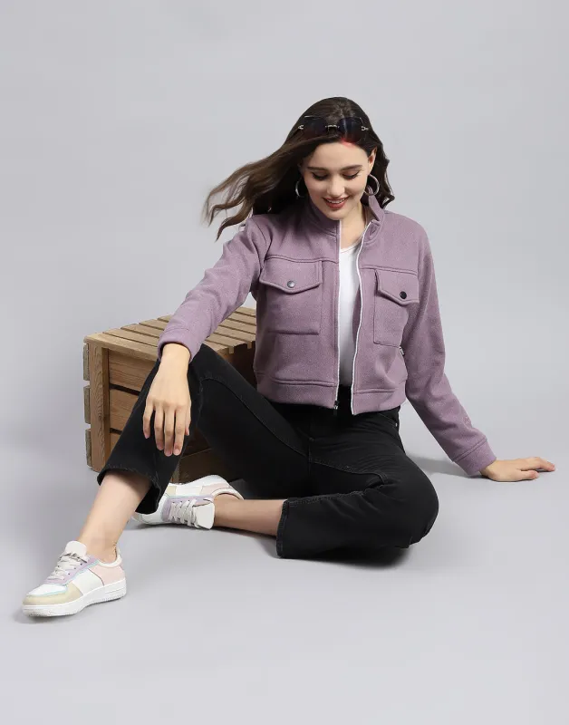 Rock.it Women Purple Solid Turtle Neck Full Sleeve Sweatshirt sold by Monte Carlo