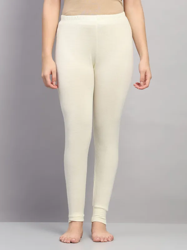 Women Cream Solid Regular Fit Thermal Lower sold by Monte Carlo