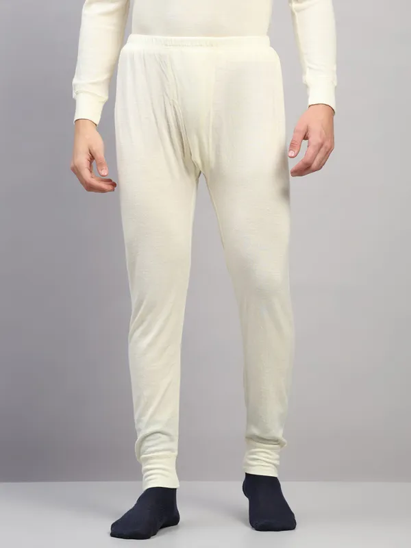 Men Cream Solid Regular Fit Thermal Lower made by Monte Carlo