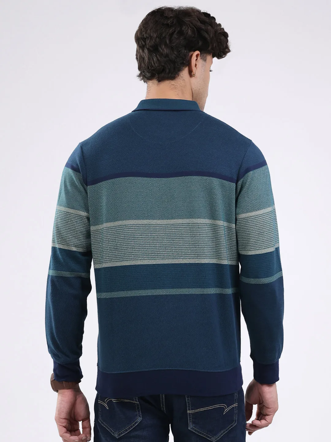 Men Green Solid Collar Full Sleeve Winter T-Shirt sold by Monte Carlo product image thumbnail 5