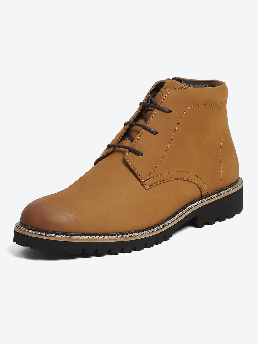 Monte Carlo Tan Casual Chukka Style Ankle Boots for Men sold by Monte Carlo product image thumbnail 3