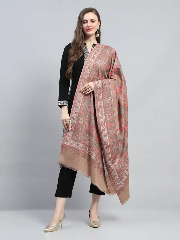 Women Multicolor Self Design Shawl sold by Monte Carlo