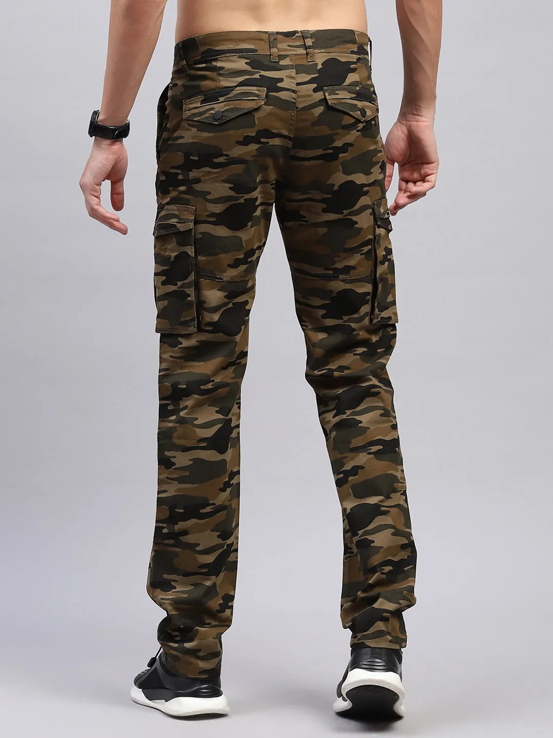 Men Khaki Printed Cargo Cargo sold by Monte Carlo product image thumbnail 5