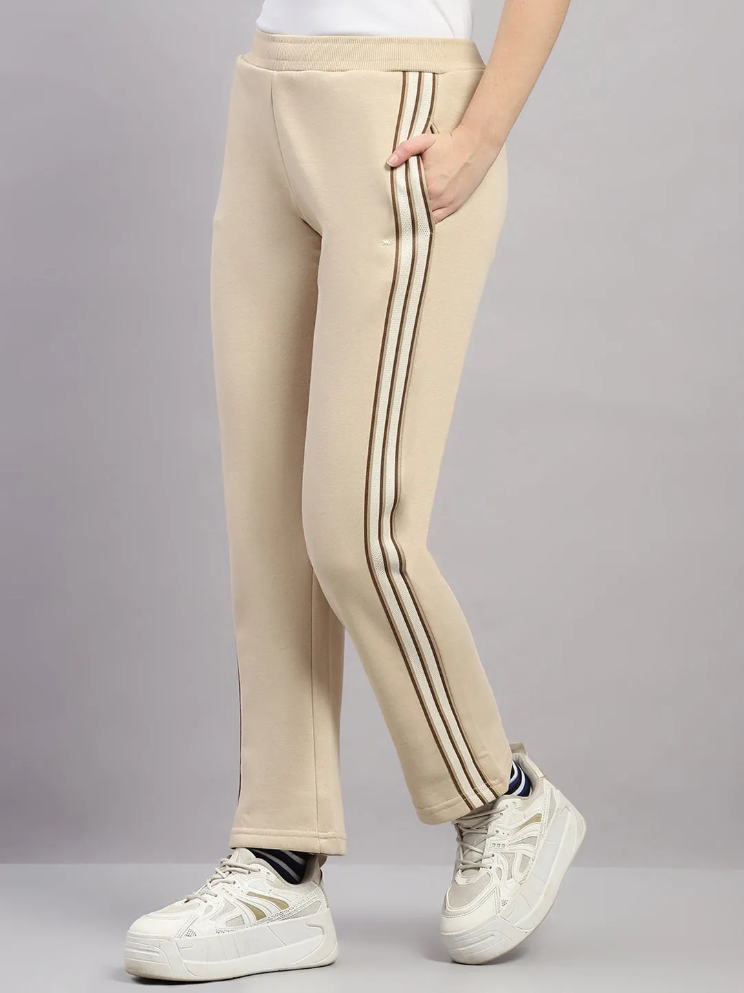 Women Beige Solid Regular Fit Winter Lower sold by Monte Carlo product image thumbnail 3