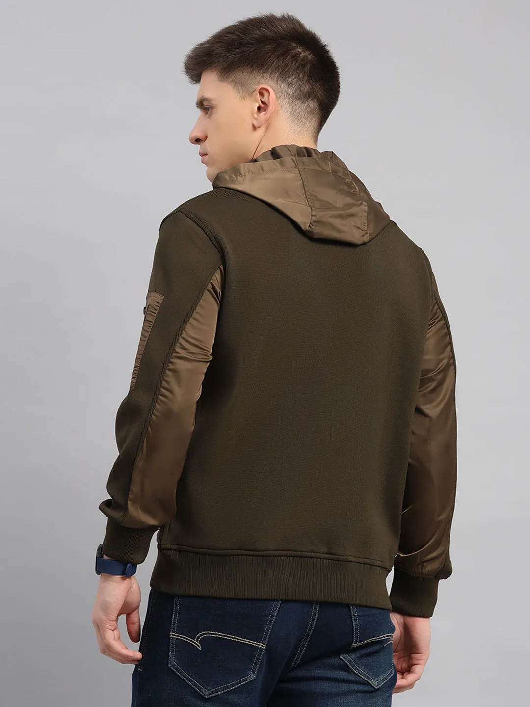 Men Green Solid Round Neck Full Sleeve Pullover sold by Monte Carlo product image thumbnail 5