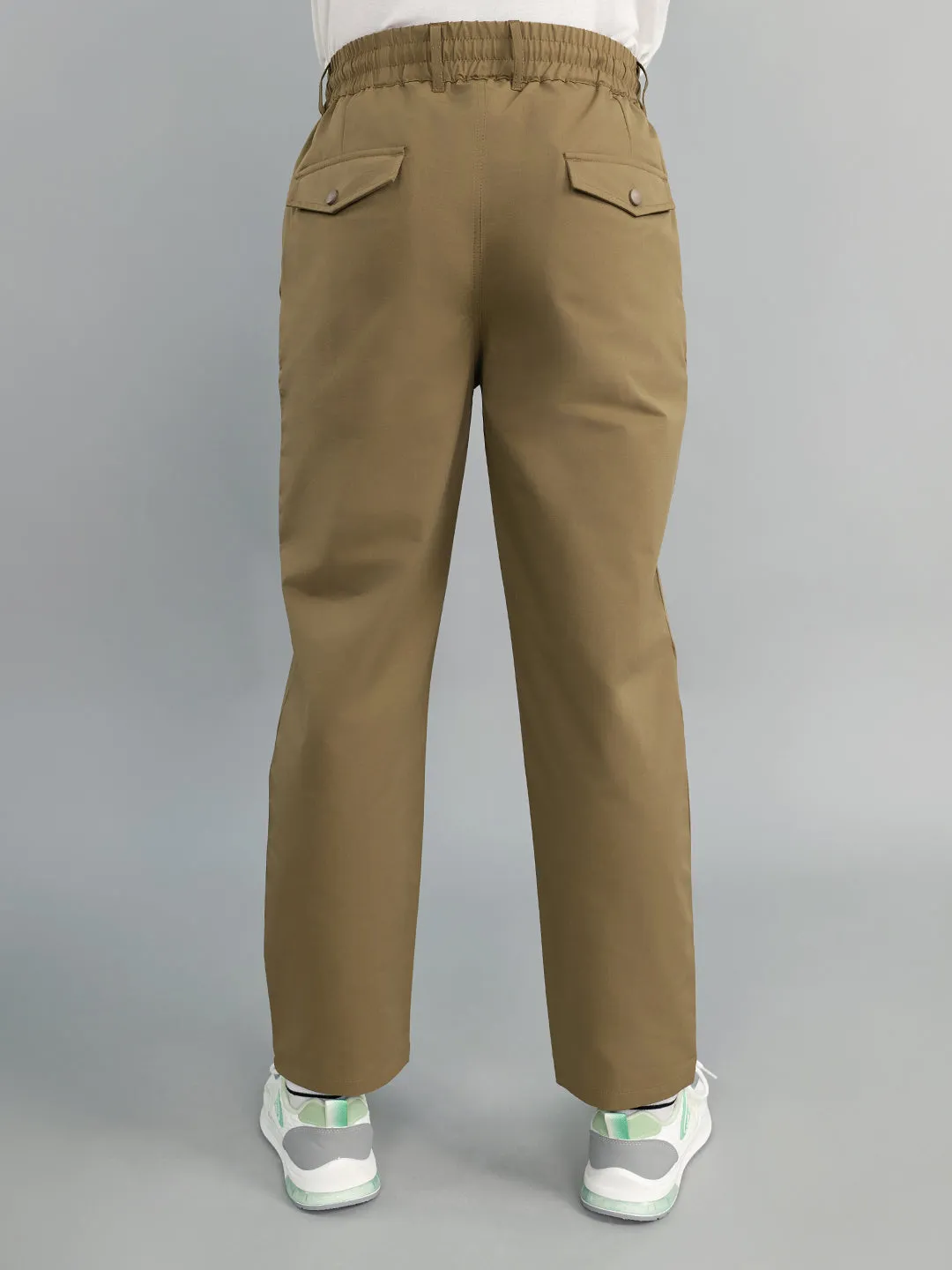 Men Khaki Solid Regular Fit Lower sold by Monte Carlo product image thumbnail 4