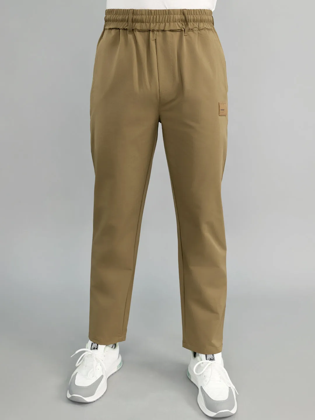 Men Khaki Solid Regular Fit Lower sold by Monte Carlo