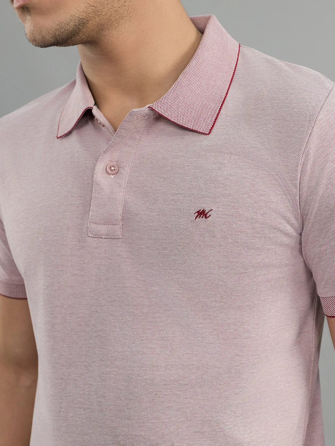 Men Maroon Solid Collar Half Sleeve T-Shirt sold by Monte Carlo product image thumbnail 5