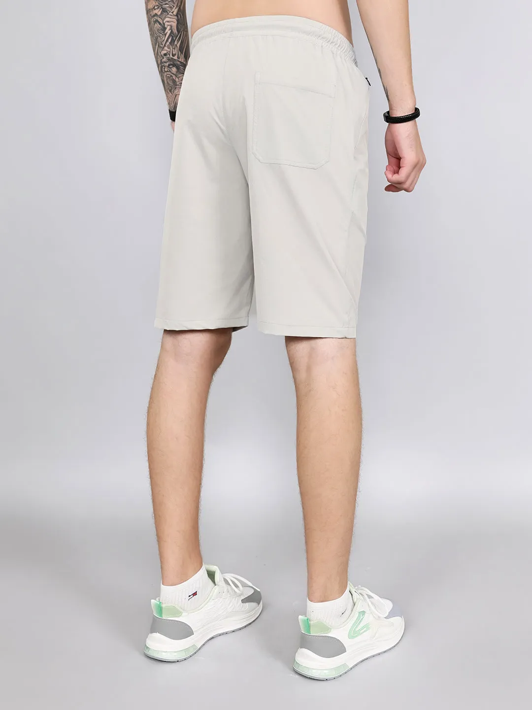 Men Grey Solid Regular Fit Shorts sold by Monte Carlo product image thumbnail 4