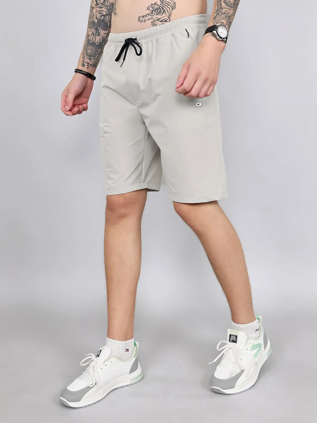 Men Grey Solid Regular Fit Shorts sold by Monte Carlo product image thumbnail 2