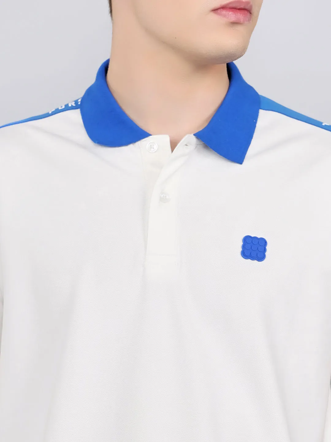 Rock.it Men White Solid Collar Half Sleeve T-Shirt sold by Monte Carlo product image thumbnail 5