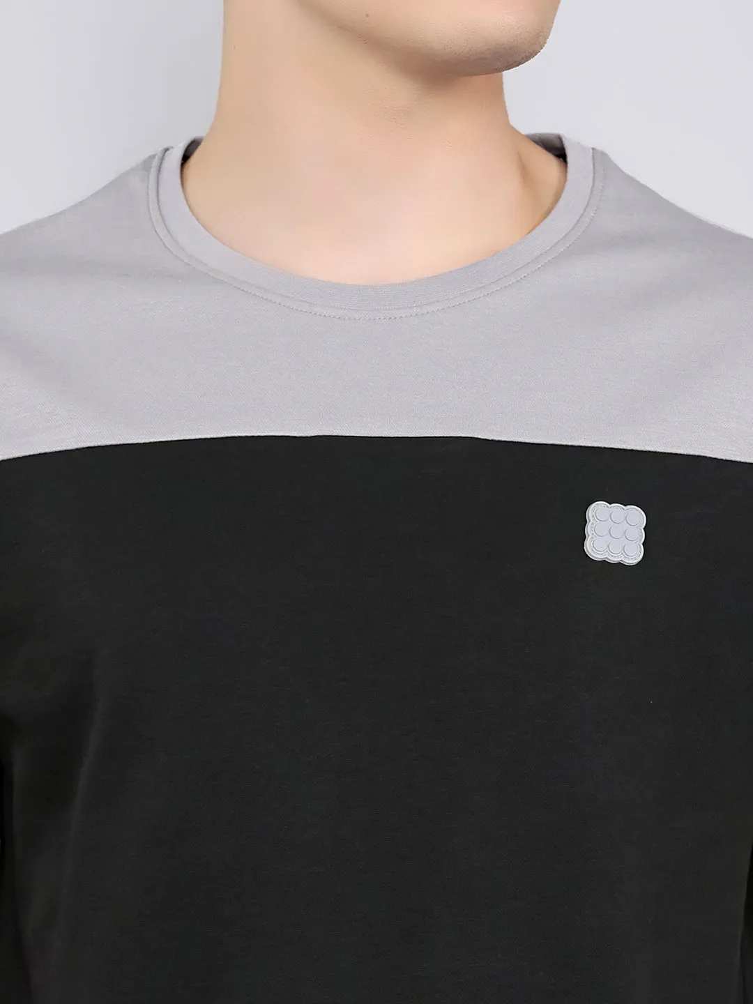 Rock.it Men Grey Solid Round Neck Half Sleeve T-Shirt sold by Monte Carlo product image thumbnail 5