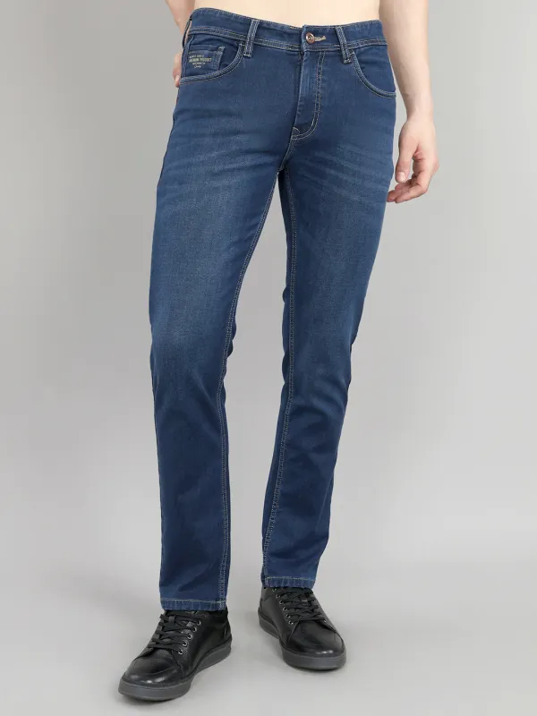 Men Blue Light Wash Narrow Fit Denim made by Monte Carlo