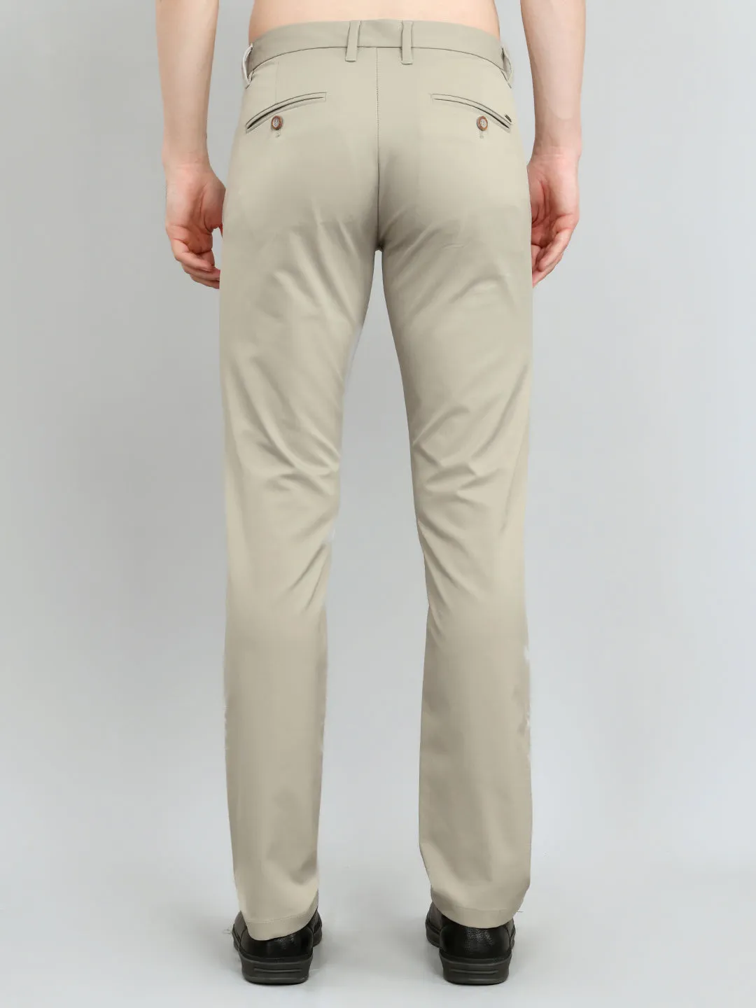 Men Grey Solid Slim Fit Trouser sold by Monte Carlo product image thumbnail 5