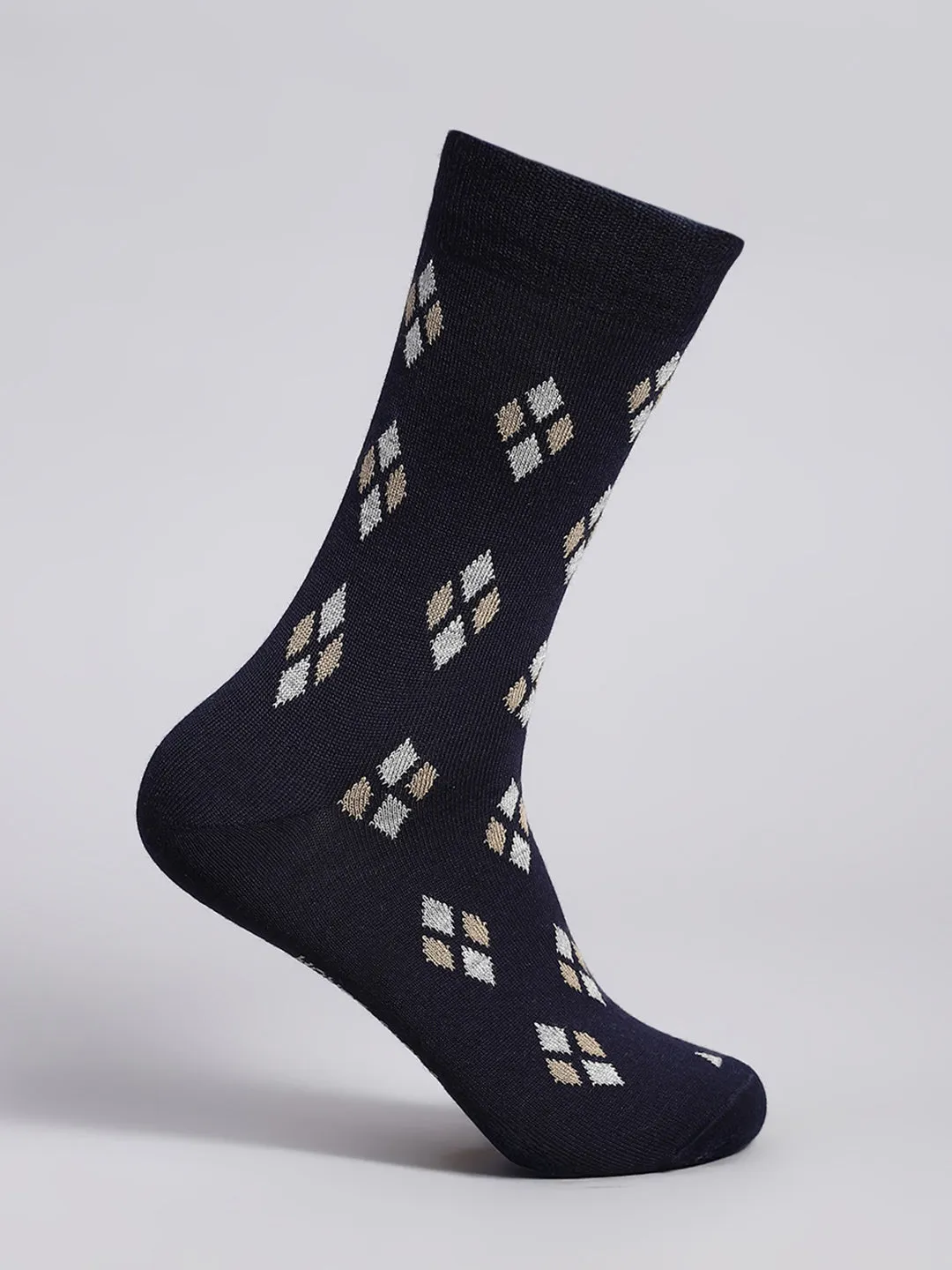 Men Cotton Blend Solid Calf Length Socks (1 Pair) sold by Monte Carlo product image thumbnail 4