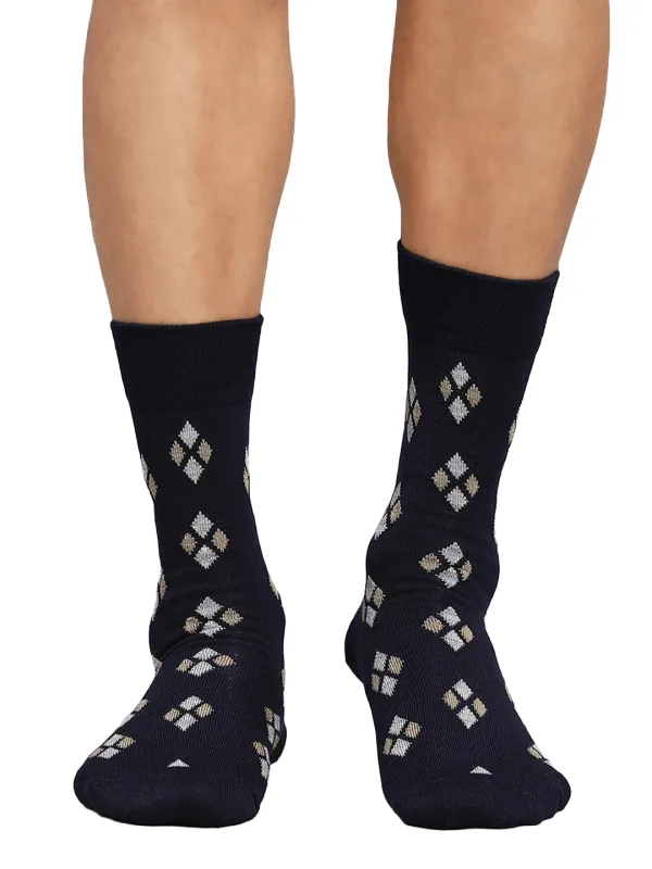 Men Cotton Blend Solid Calf Length Socks (1 Pair) made by Monte Carlo