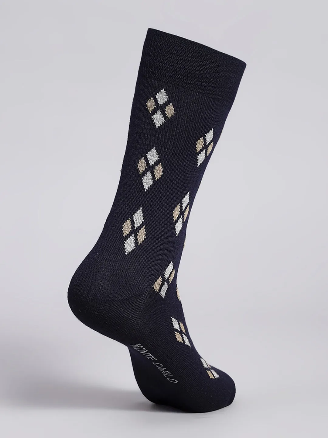 Men Cotton Blend Solid Calf Length Socks (1 Pair) sold by Monte Carlo product image thumbnail 5