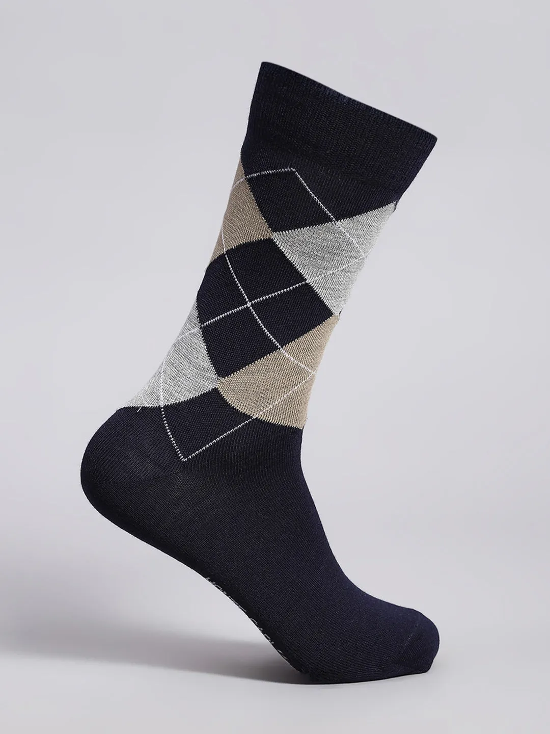 Men Cotton Blend Solid Calf Length Socks (1 Pair) sold by Monte Carlo product image thumbnail 4