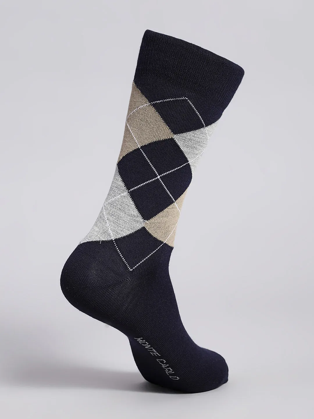 Men Cotton Blend Solid Calf Length Socks (1 Pair) sold by Monte Carlo product image thumbnail 5