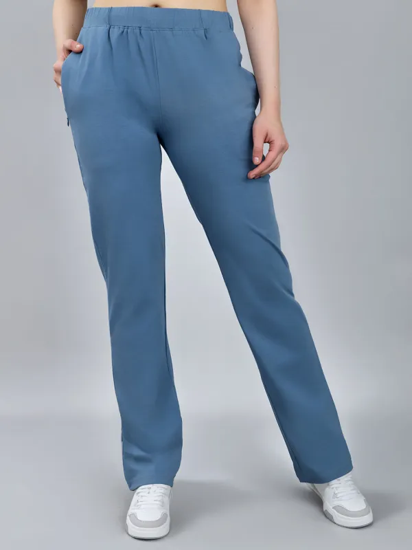 Women Blue Solid Regular Fit Lower made by Monte Carlo