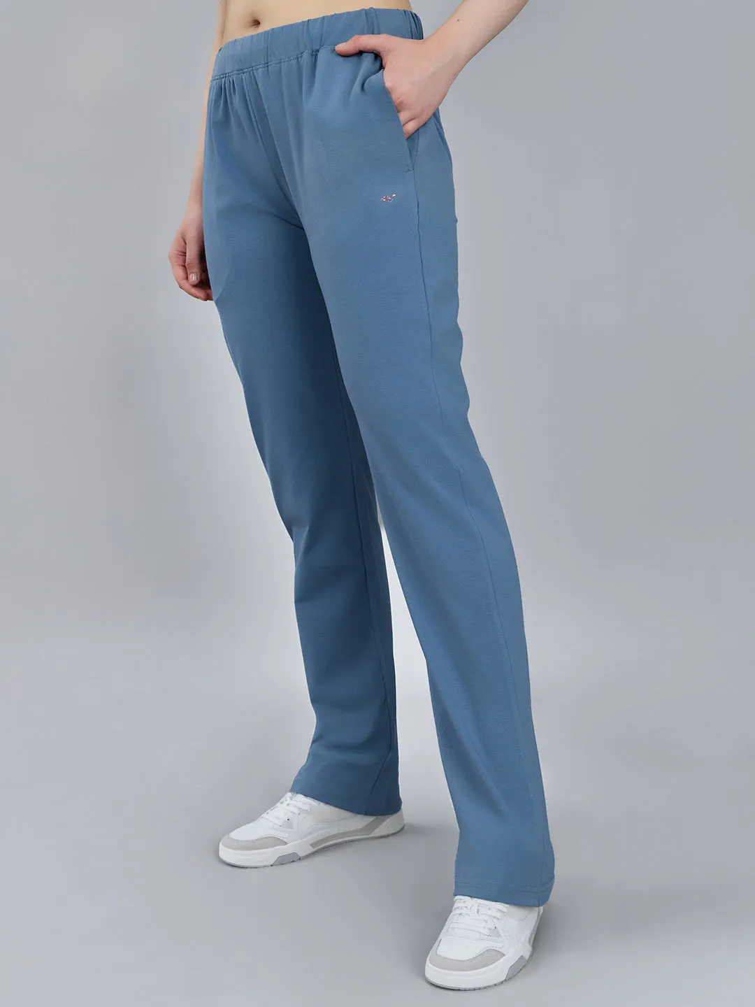 Women Blue Solid Regular Fit Lower sold by Monte Carlo product image thumbnail 2