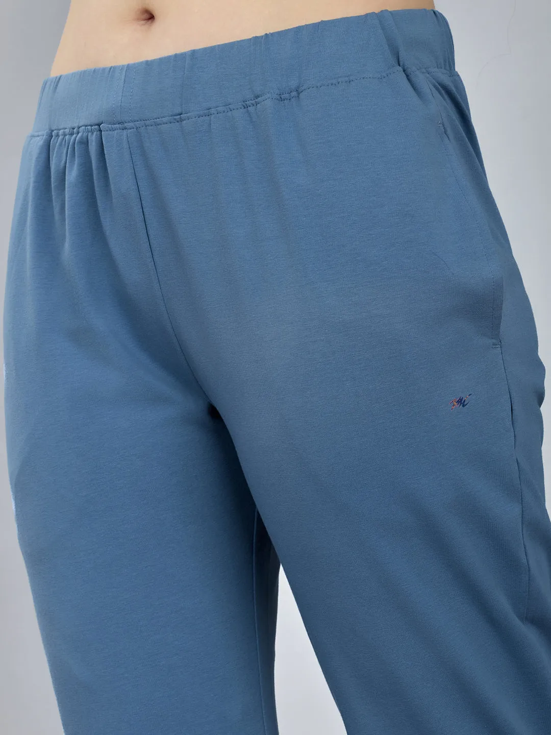 Women Blue Solid Regular Fit Lower sold by Monte Carlo product image thumbnail 4