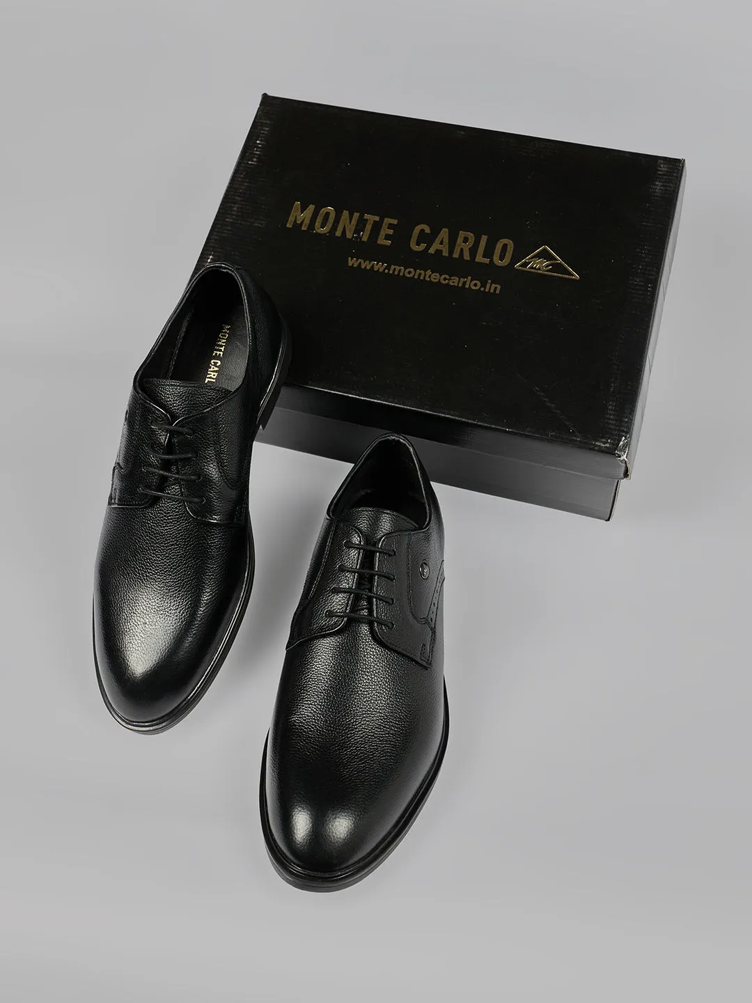 Monte Carlo Men's Textured Leather Classic Derby Formal Shoe sold by Monte Carlo