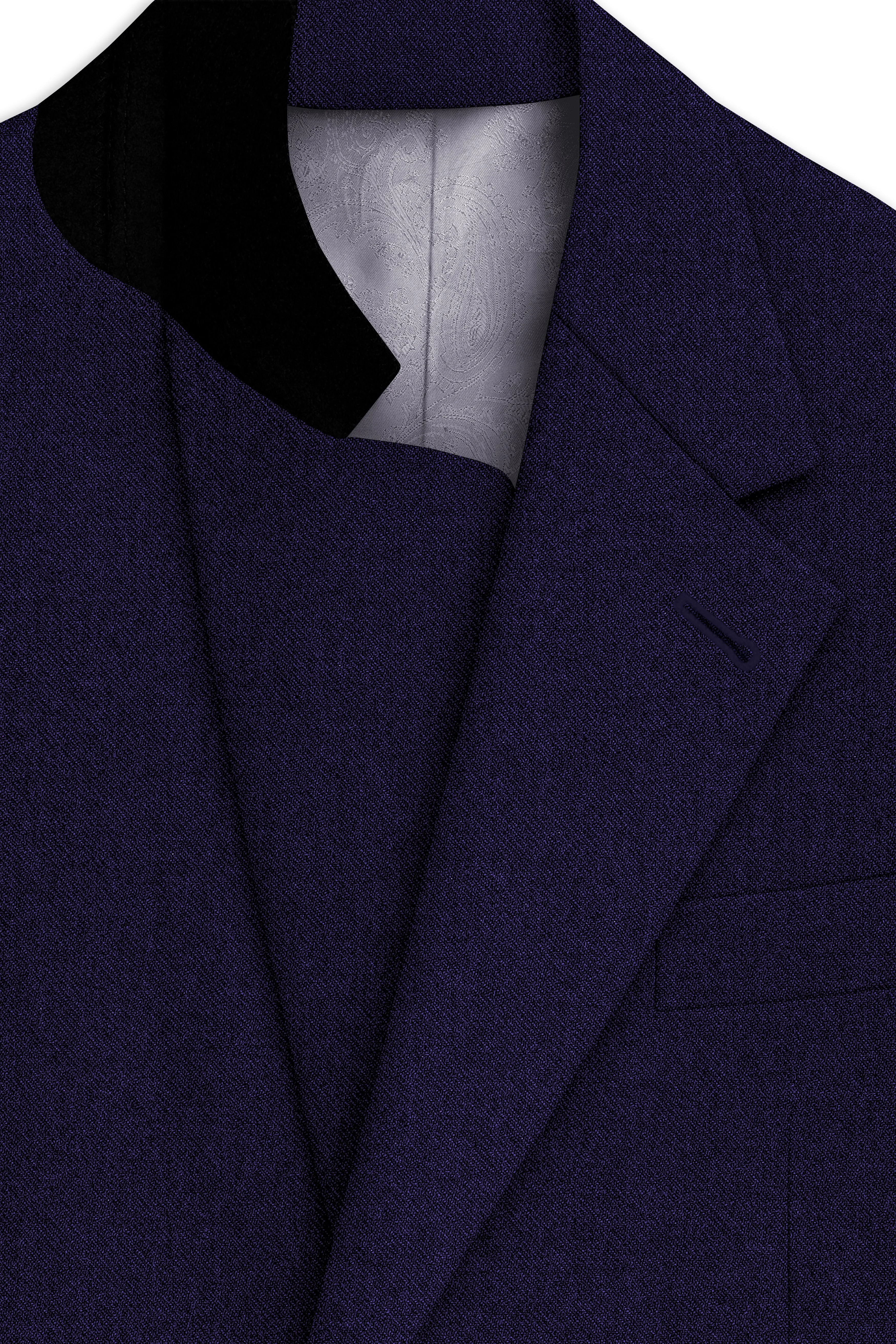 Bluvoro-Mirage Blue Textured Tweed Single Breasted Sports Suit sold by French Crown product image thumbnail 5