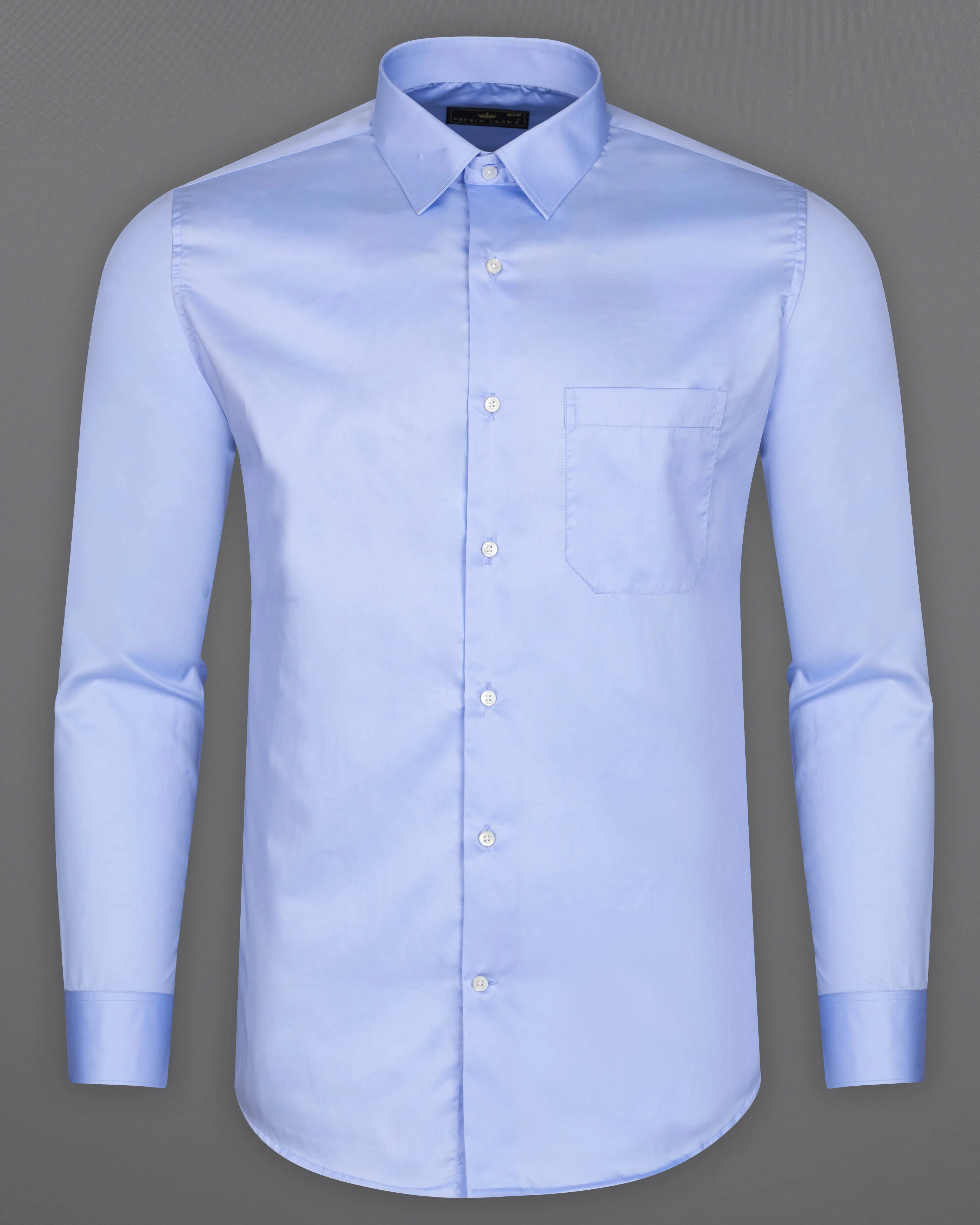 Spindle Blue Super Soft Premium Cotton Shirt sold by French Crown product image thumbnail 5
