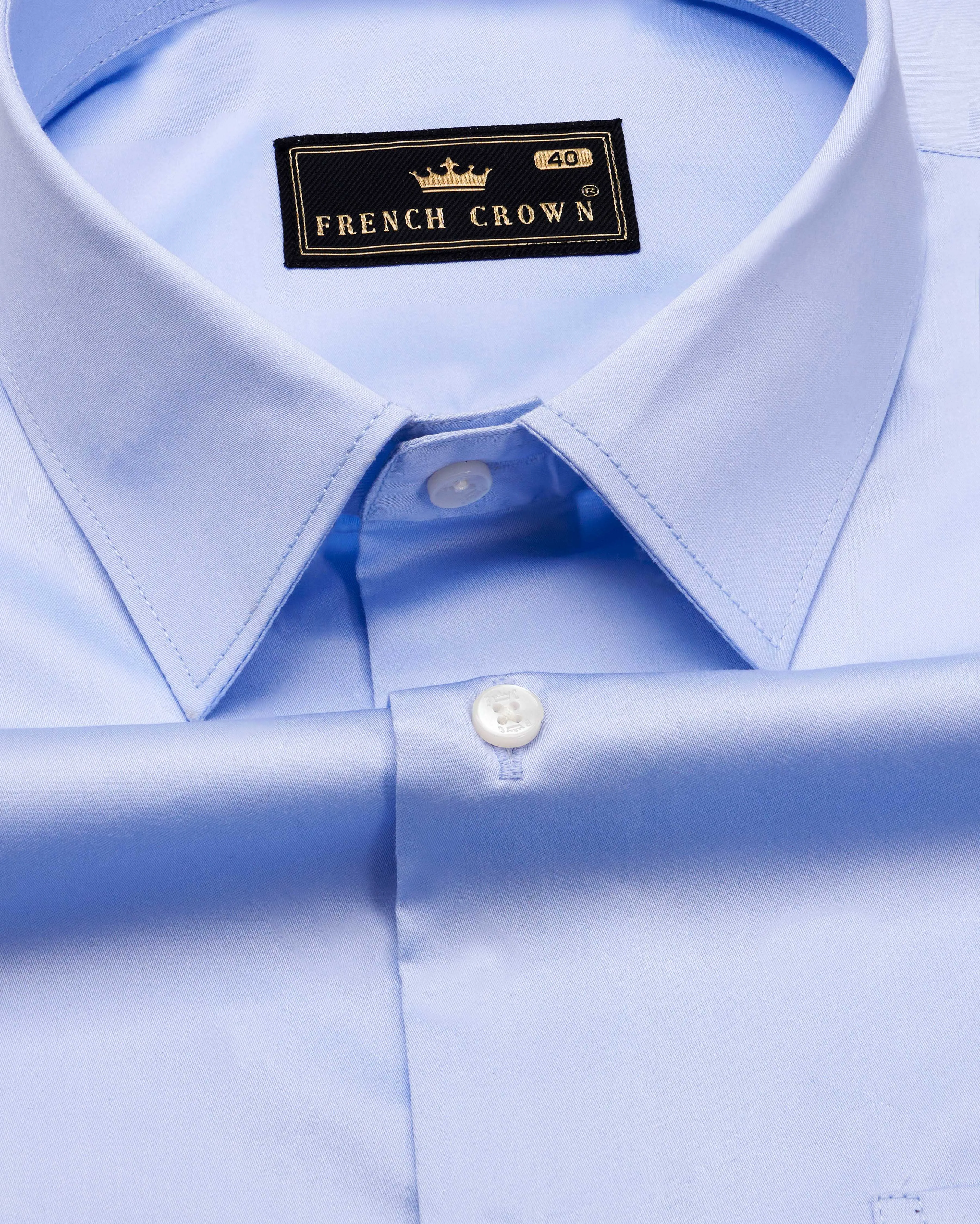 Spindle Blue Super Soft Premium Cotton Shirt sold by French Crown