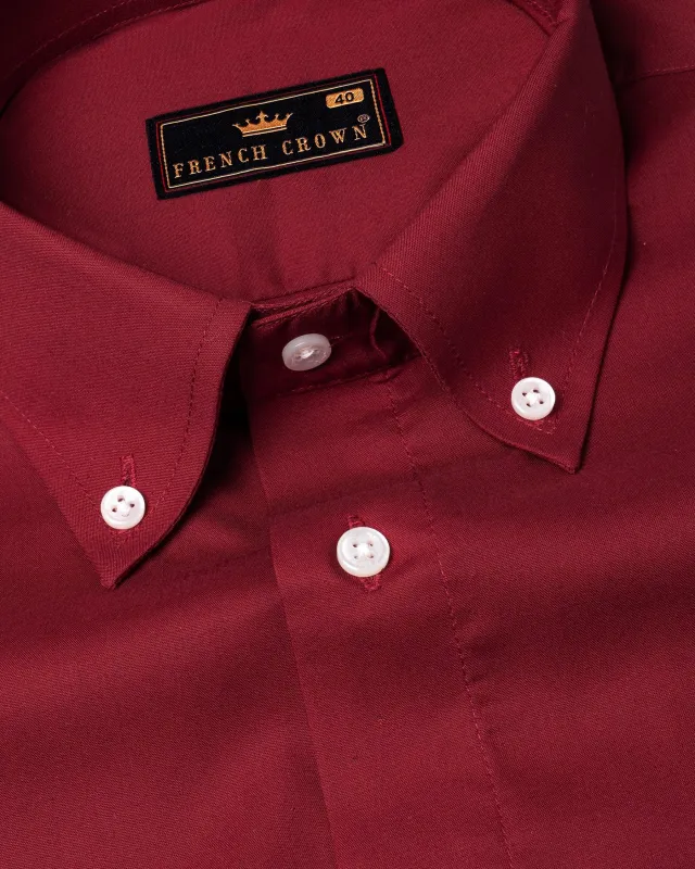 Claret Red Premium Cotton Shirt sold by French Crown