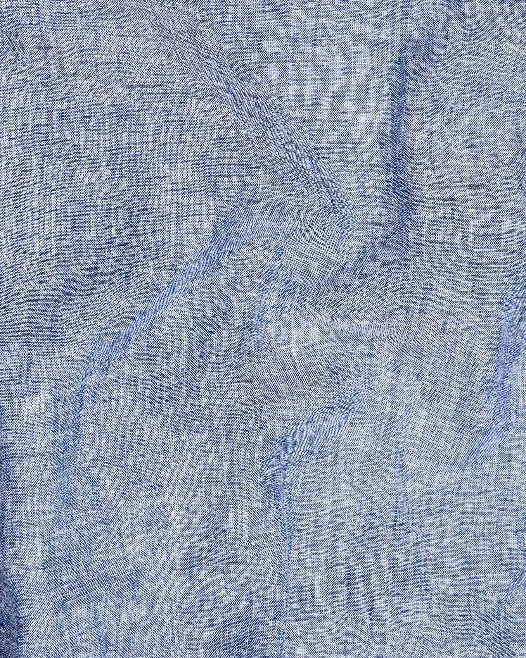 Bali Hai Blue Luxurious Linen Shirt sold by French Crown product image thumbnail 2