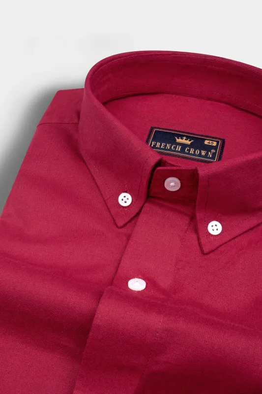 Shiraz Red Luxurious Linen Shirt sold by French Crown