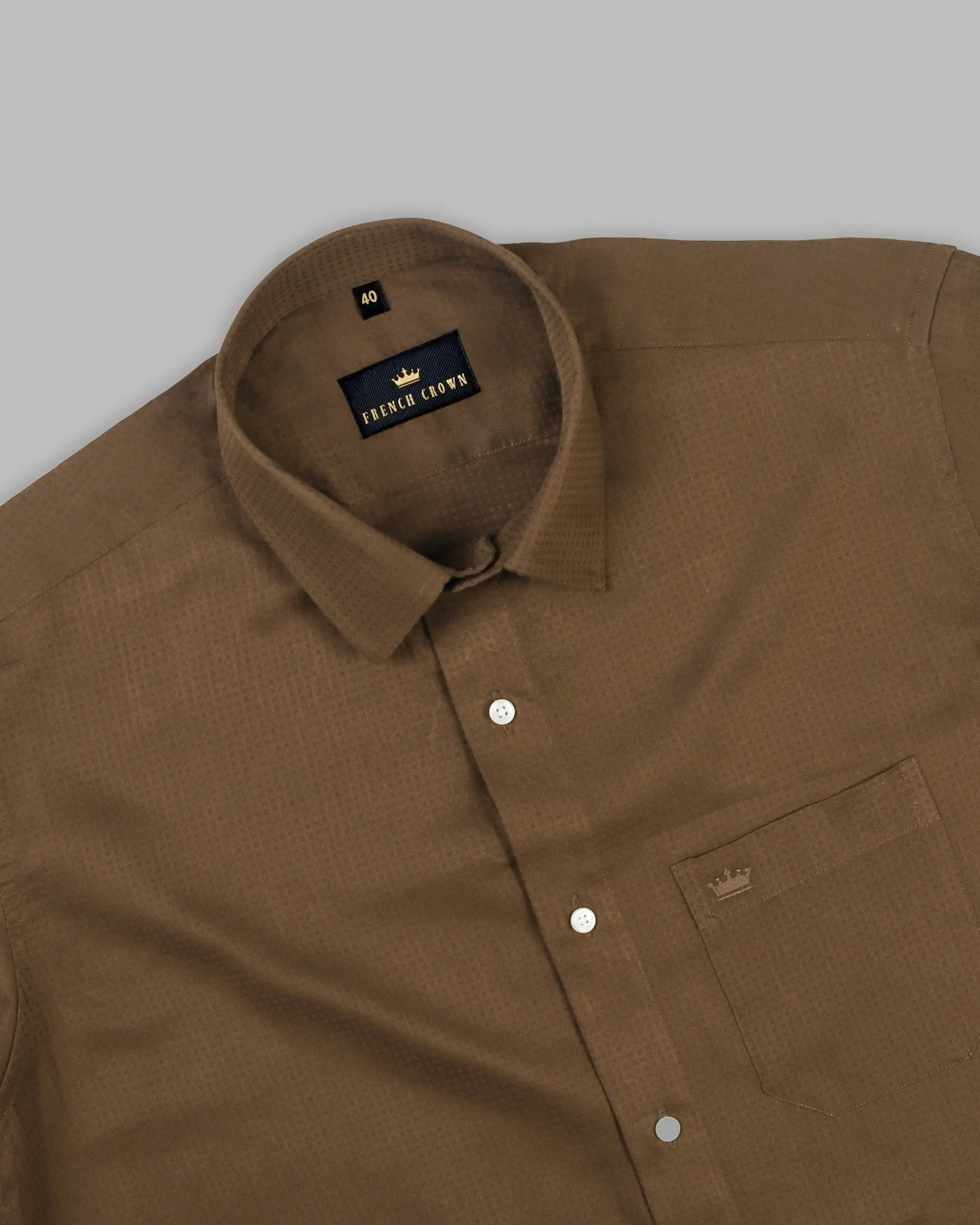 Gingerbread Square Dobby Patterned Giza Cotton sold by French Crown product image thumbnail 4