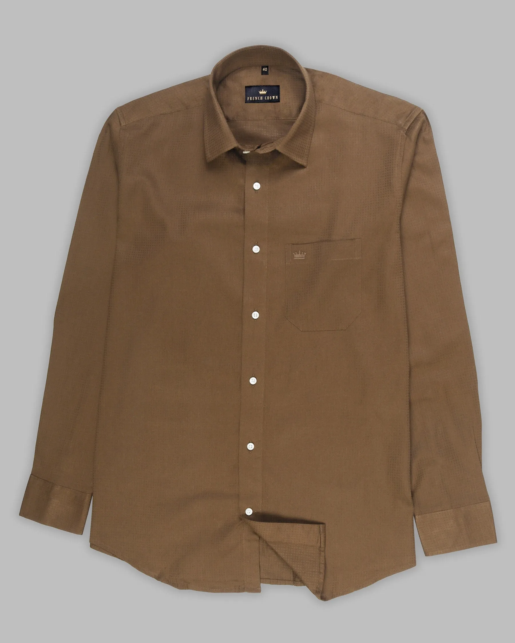 Gingerbread Square Dobby Patterned Giza Cotton sold by French Crown product image thumbnail 5