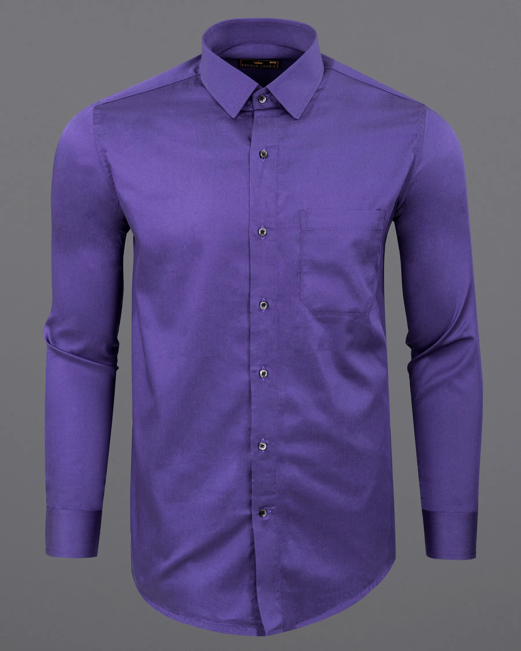 Butterfly Bush Blue Premium Satin Shirt sold by French Crown product image thumbnail 5