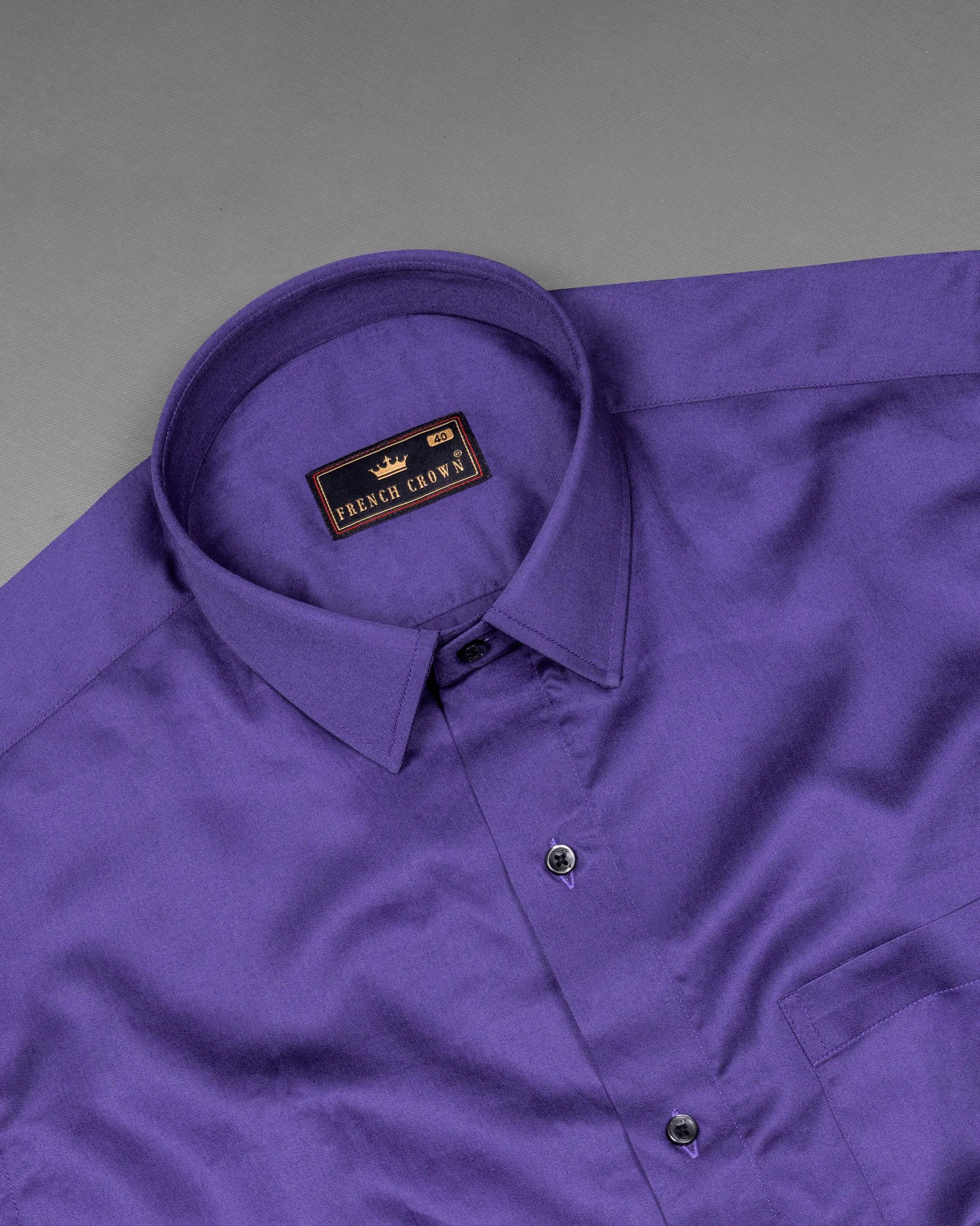 Butterfly Bush Blue Premium Satin Shirt sold by French Crown product image thumbnail 4